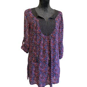 💖Daniel Rainn Paisley Tunic Dress Size M Boho Chic